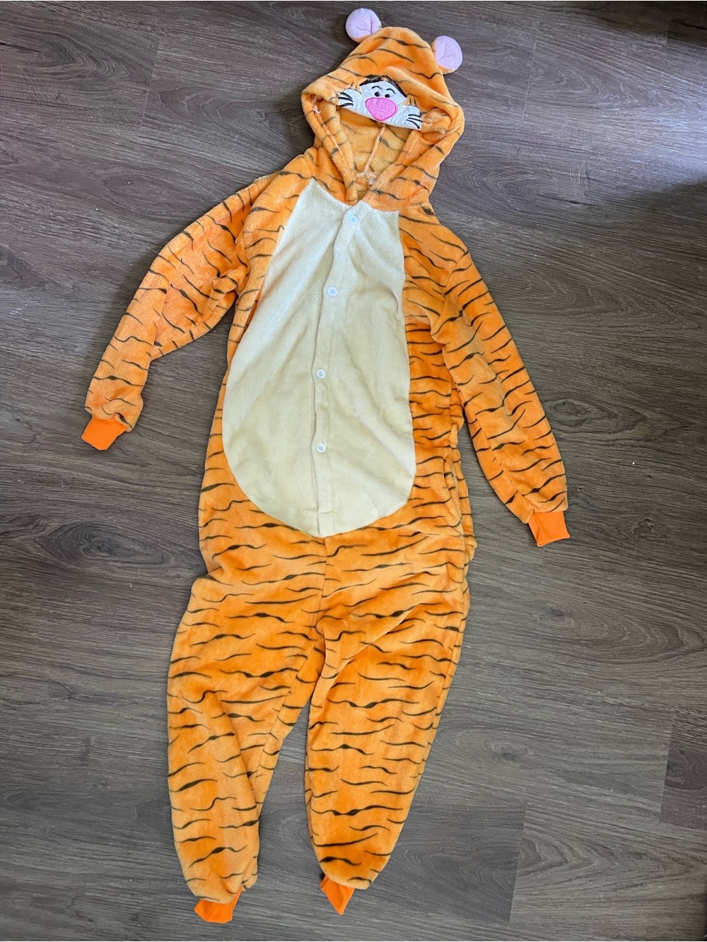 Tiger Tigger Kids One-Piece Hooded Pajama
